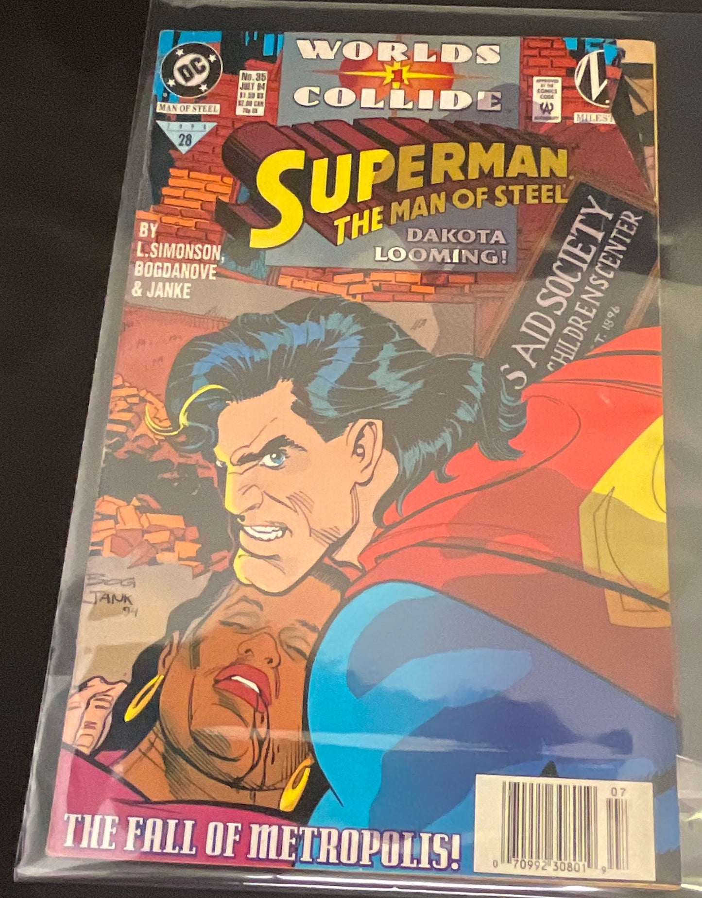 DC Superman: The Man of Steel #28 Vintage Jul 1994 Comic Book