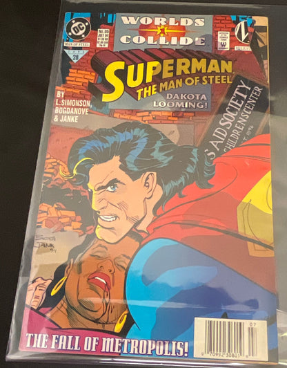 DC Superman: The Man of Steel #28 Vintage Jul 1994 Comic Book