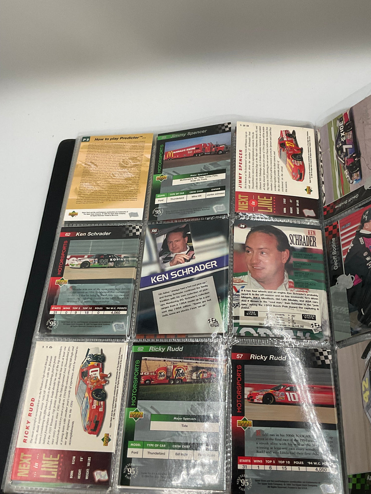 Vintage NASCAR Racing Trading Cards in Binder Album