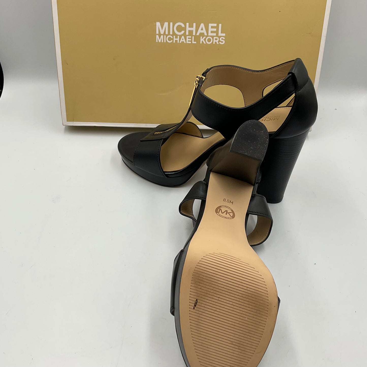 Michael Kors Berkley Sandal Black Size 8.5 in Original Box