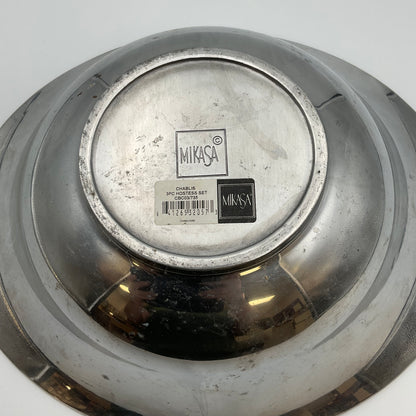 Mikasa Silver Serving Bowl with grapes and leaves