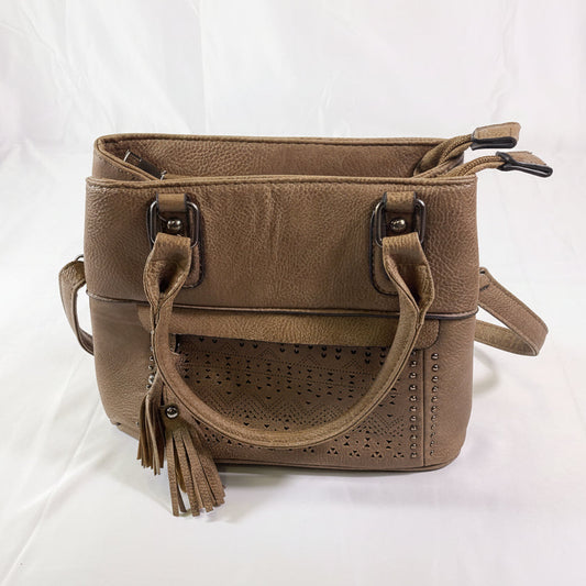 Wanderlust by Birdies Nest Tan Suede Handbag