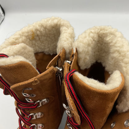 Nine West Brown High Heel Boots With Faux Fur