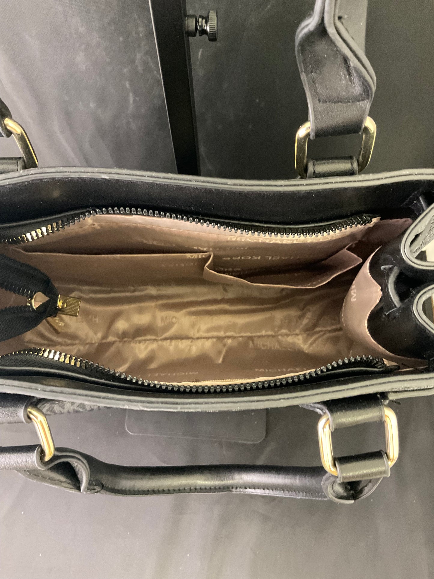 Michael Kors Black MK Design Handbag