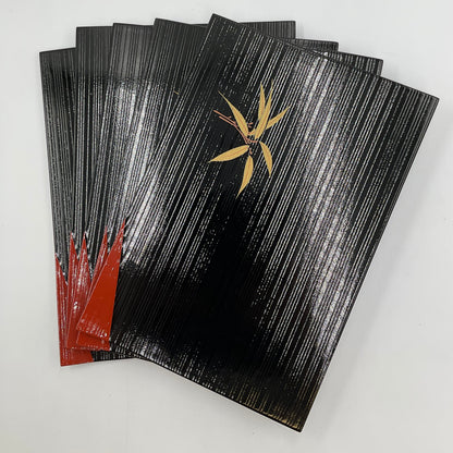 Vintage Japanese Lacquerware Trays Set of 5