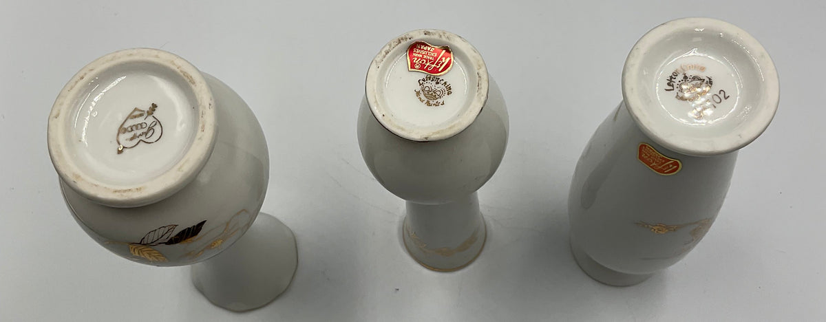 50th Anniversary Danish Porcelain Vases Set Of 3