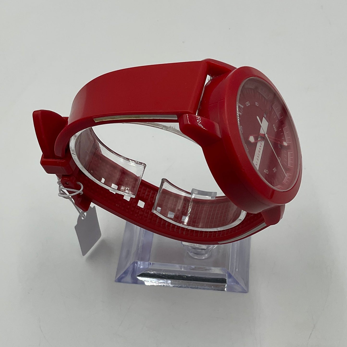 Armani Exchange AX Red Rubber Watch New Battery Working Condition