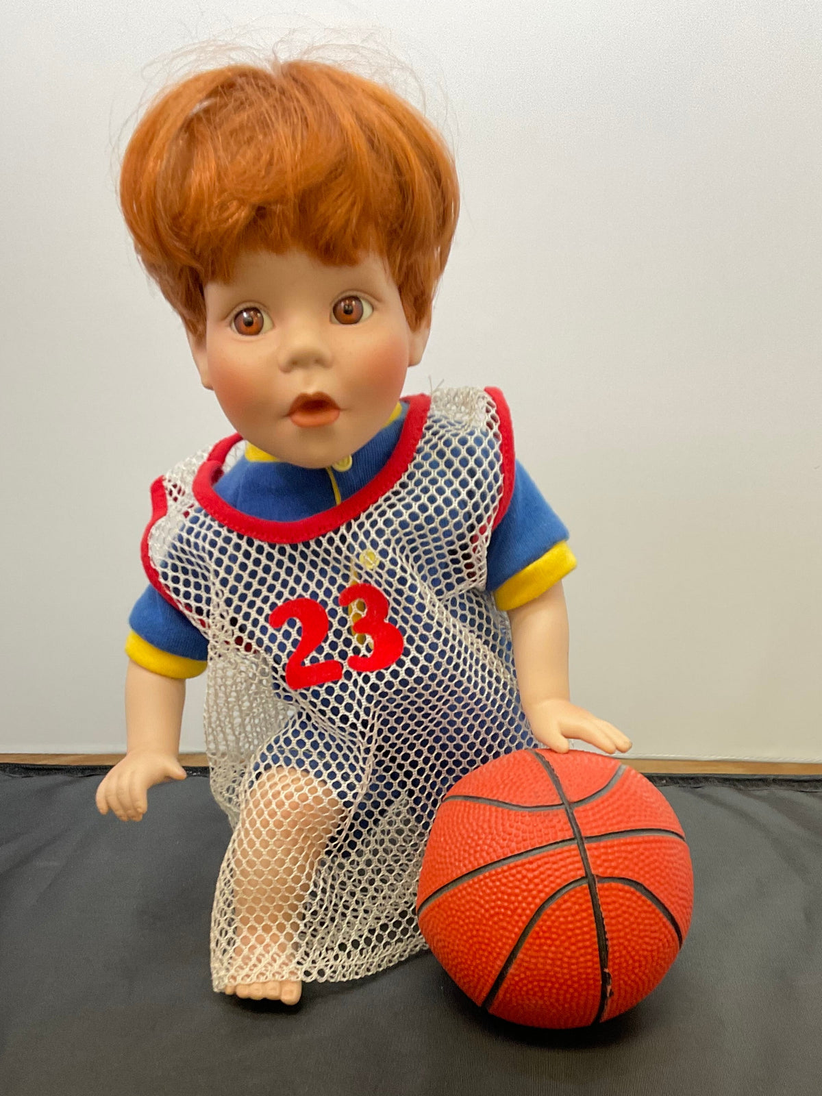 Danbury Mint Porcelain Doll Danny Basketball Player by Elke Hutchens with Original Box