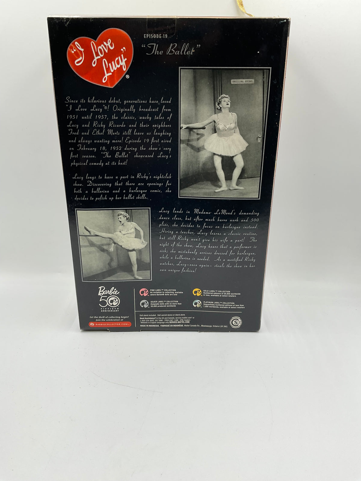 I Love Lucy The Ballet Episode 19 Barbie 50th Anniversary Mattel NIB