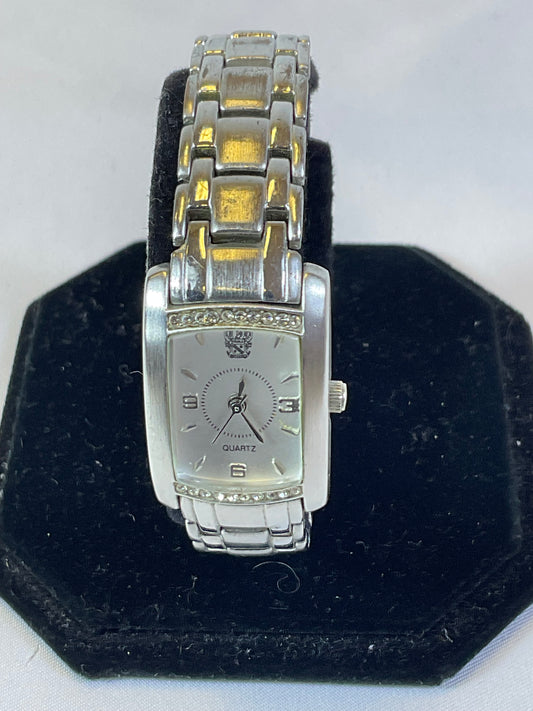 Paolo Gucci Vintage Diamond Silvertone Stainless Steel Japan Movement Women's Watch