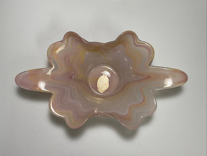 Murano Vintage Italian Glassware Candy Dish Centerpiece