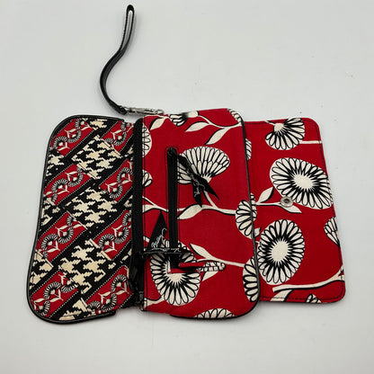 Vera Bradley Deco Daisy zip around Wallet Red/White/Black