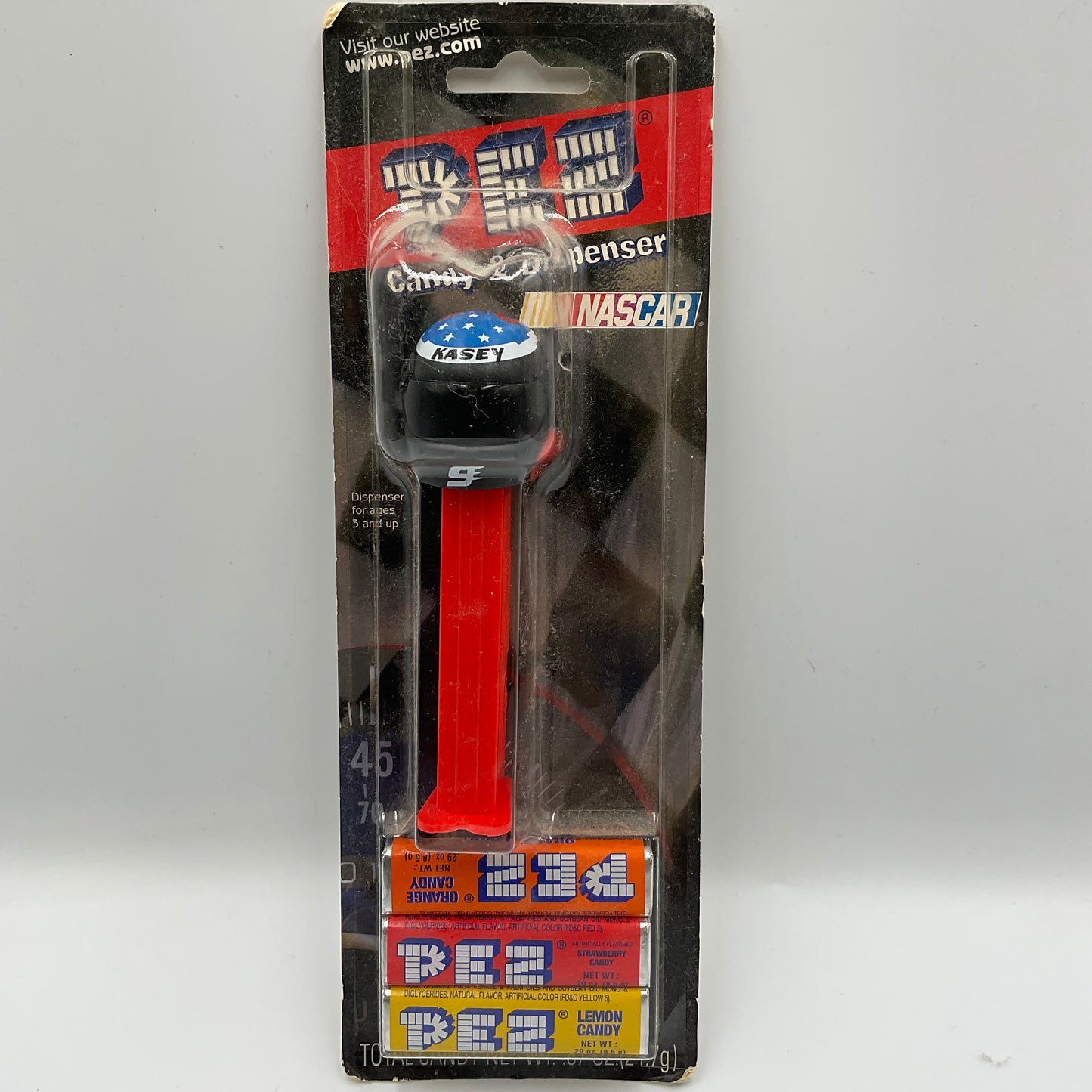 NASCAR Pez Candy Dispenser Kasey On the Helmet unopened
