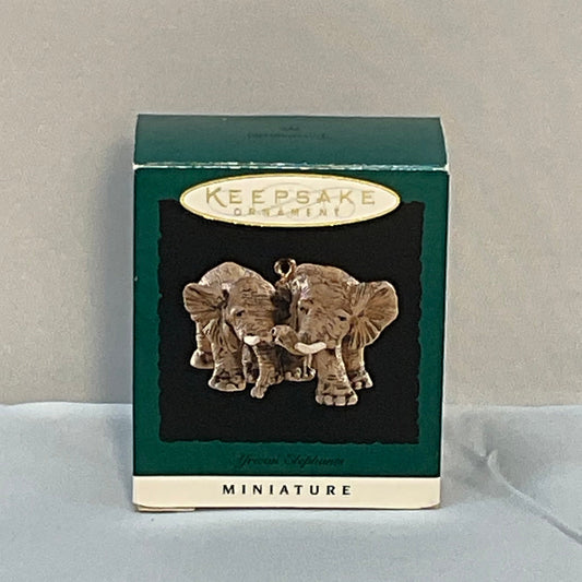 1996 Hallmark Keepsake Miniature Ornament "African Elephants"
