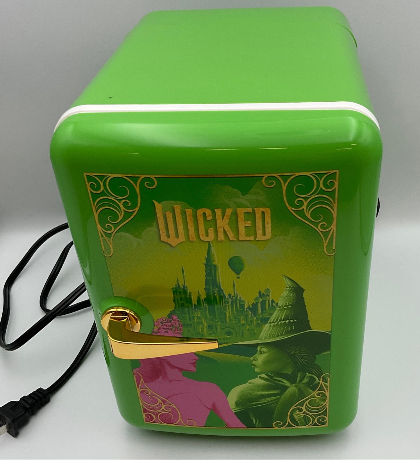 Wicked Miniature Beauty Fridge Glinda Green 4L Portable Mini Refrigerator
