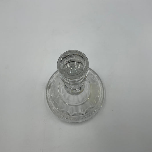 Clear Glass Candle Holder