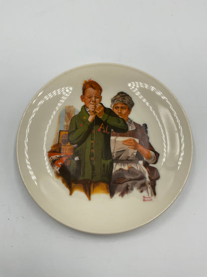 Norman Rockwell  Helping Mother Edwin M Knowles Collector Plate Vintage