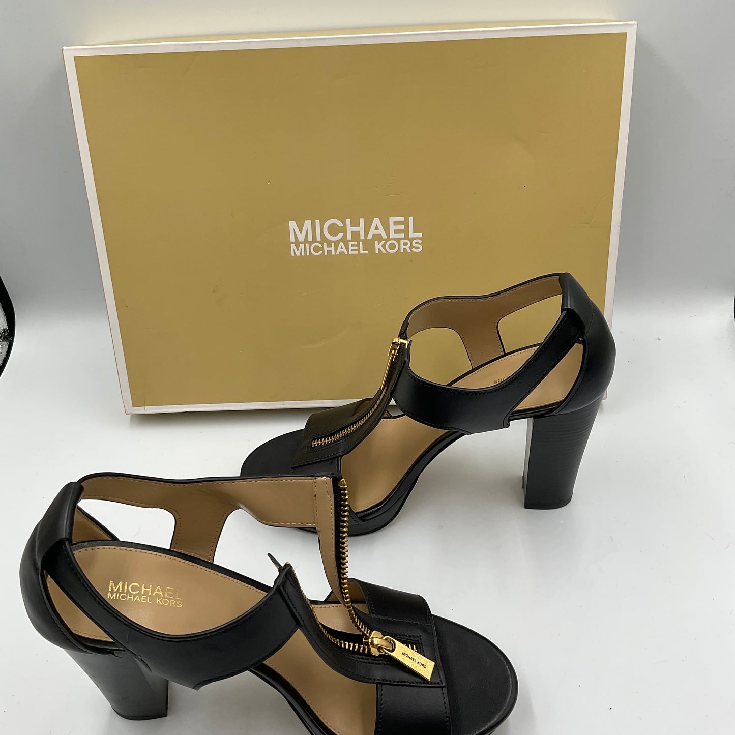 Michael Kors Berkley Sandal Black Size 8.5 in Original Box