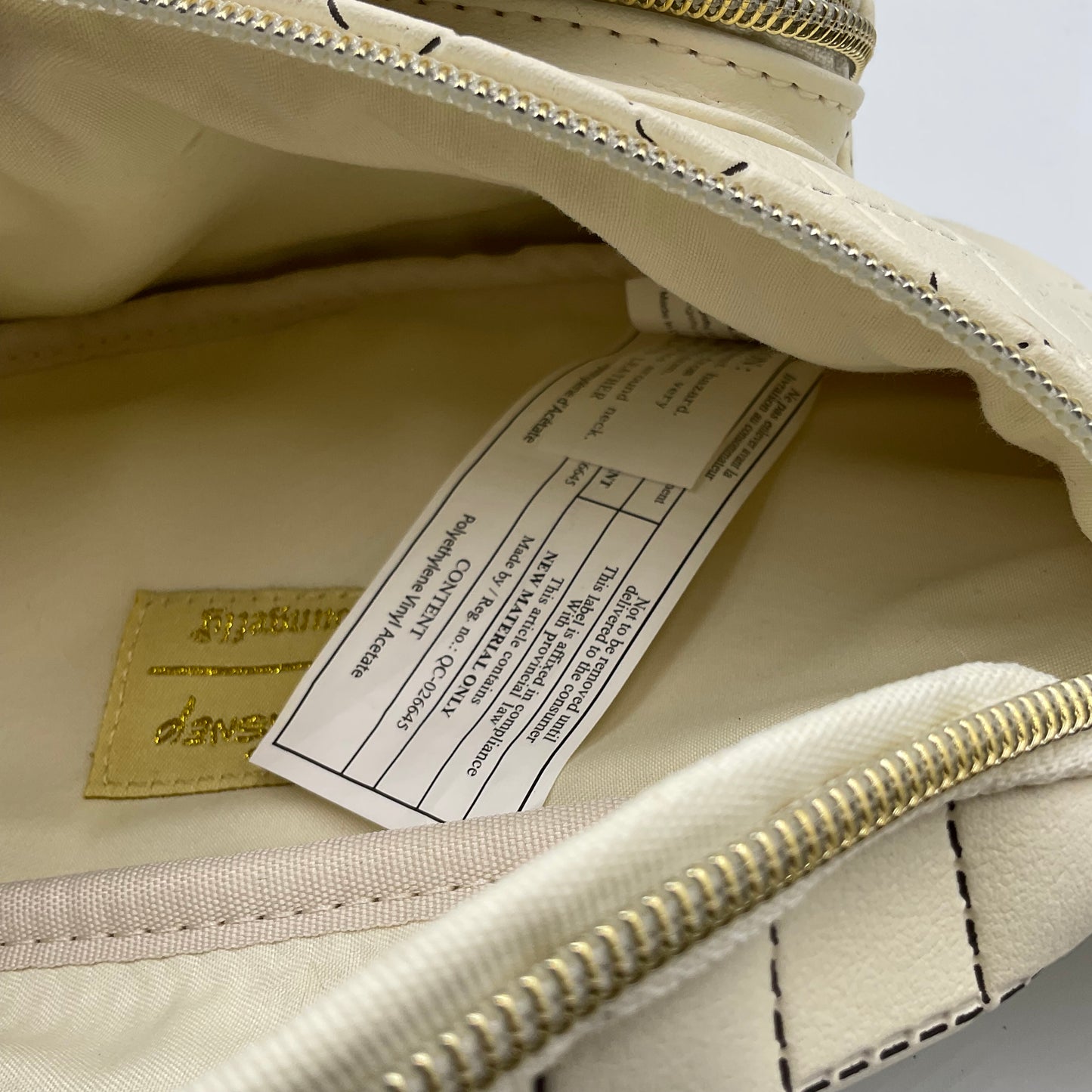 Disney Loungefly White Ivory Beige Fanny Pack
