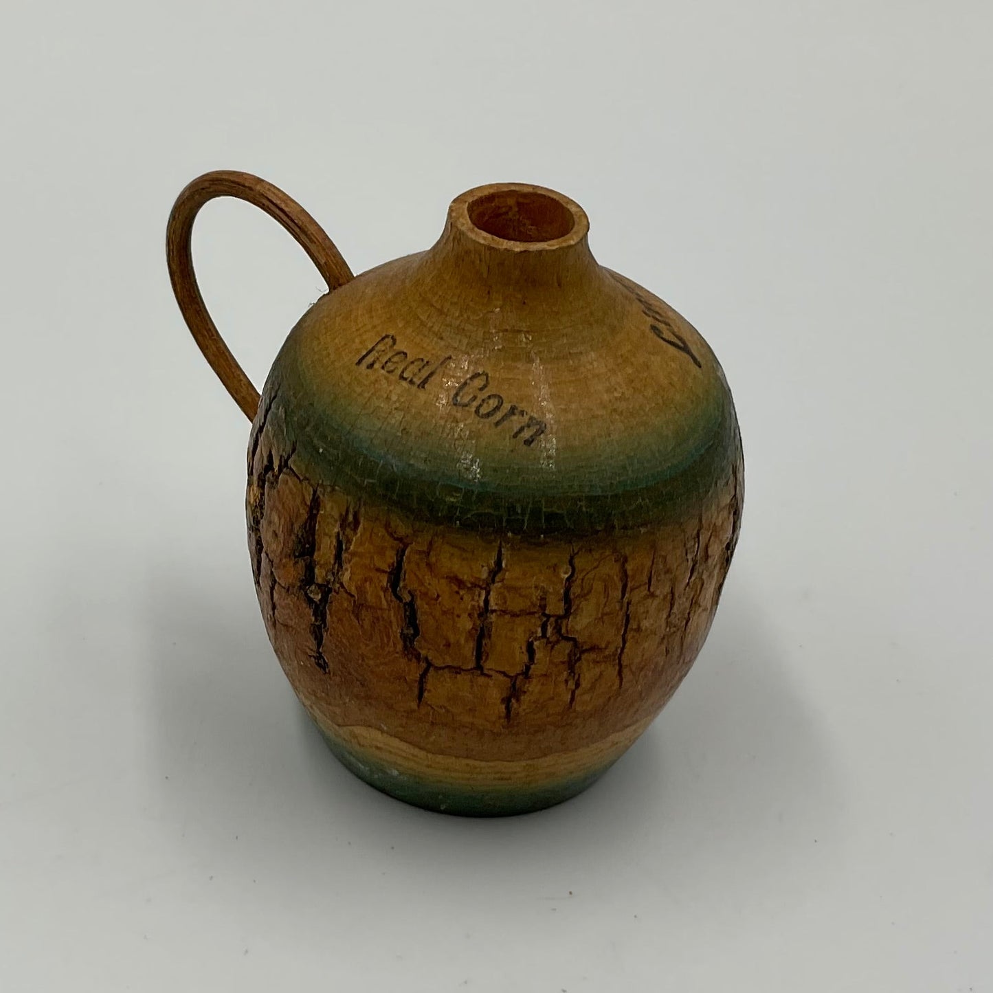 Vintage Small Handmade Wooden Vase