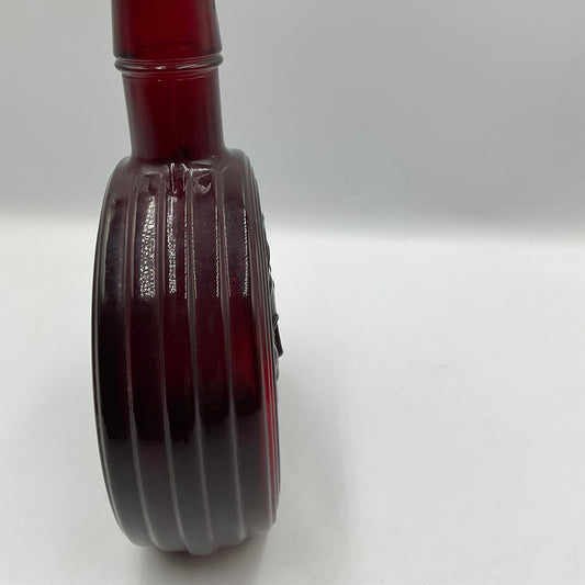Vintage Wheaton Ruby Red Glass Bottle