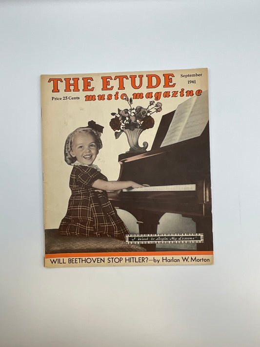 Vintage September 1941 The Etude Music Magazine