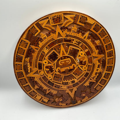 Vintage Mexican Aztec Calendar