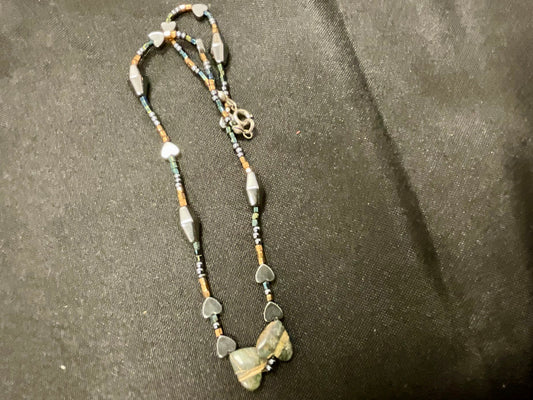 Vintage Heart Beaded Small Fashion Necklace