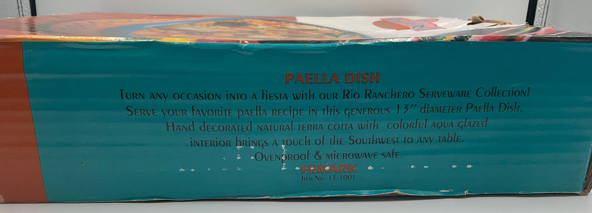 Homemark Rio Ranchero 13" Terra Cotta Paella Dish #13-1001 Original Box