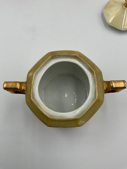 Vintage Rudolf Wächter Porcelain 2 Sugar Bowls and Tea Cups