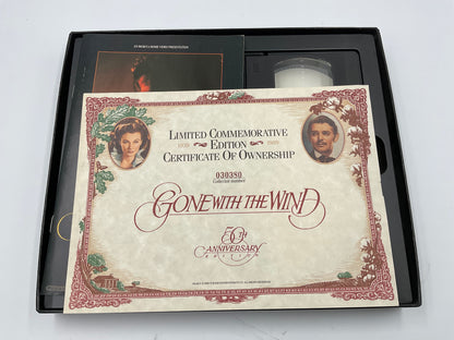 Gone With the Wind 50th Annivwesary VHS Box Set 1989 COA Program Limited