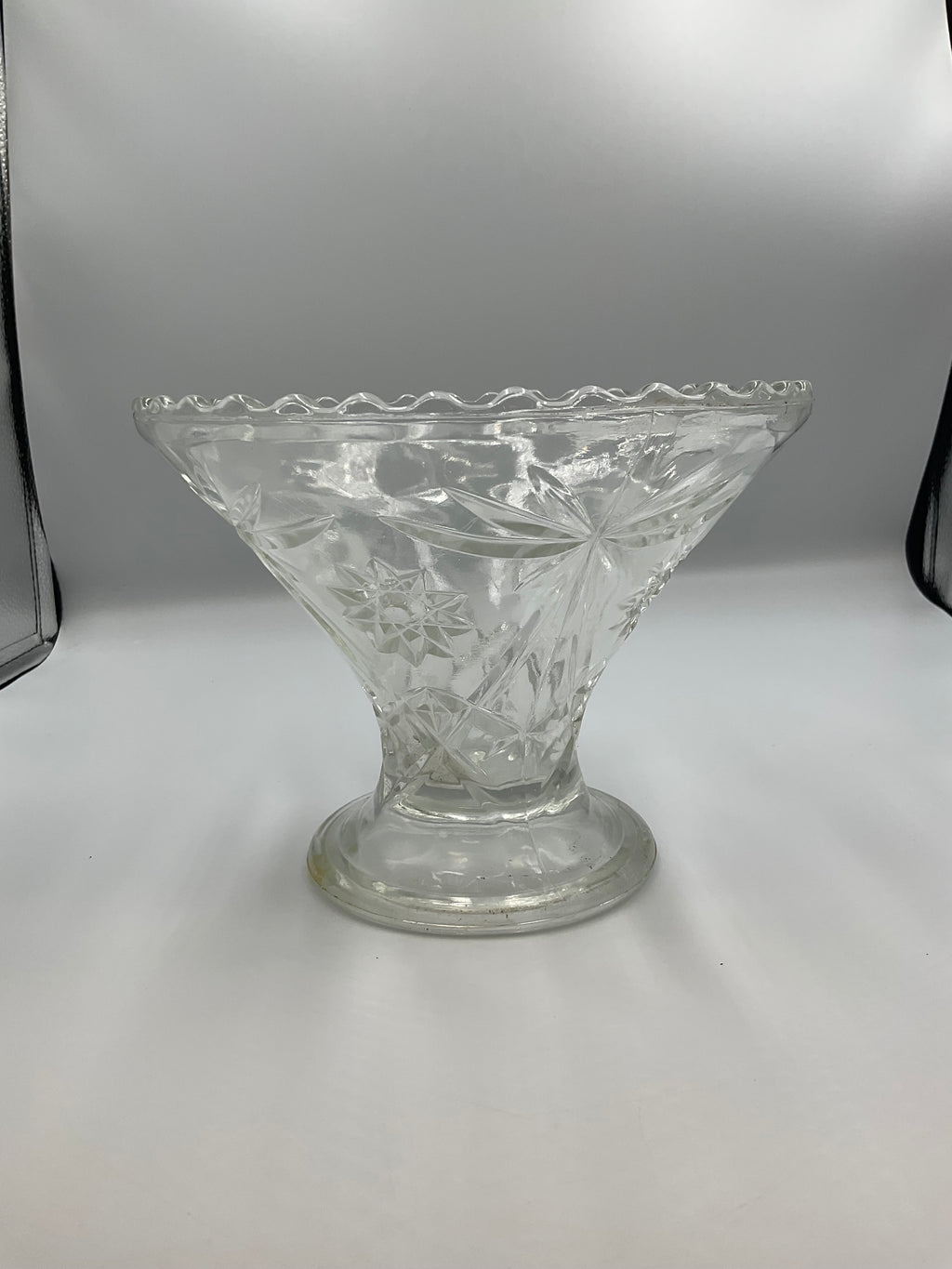 Anchor Hocking Whitman Pattern 9-Inch Pedestal Glass Bowl