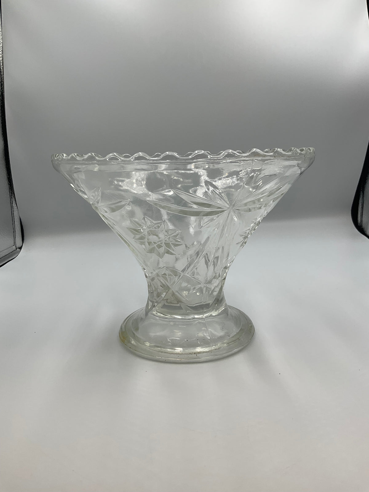 Anchor Hocking Whitman Pattern 9-Inch Pedestal Glass Bowl