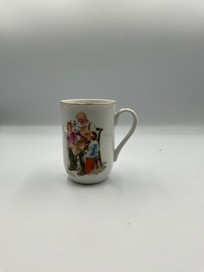 Norman Rockwell Museum Vintage 1982 8 Ceramic Mugs