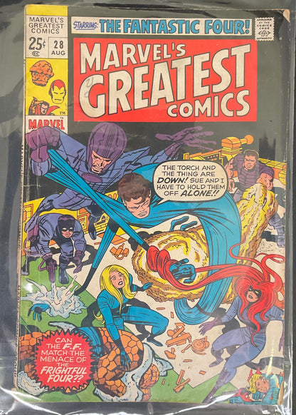 Marvel's Greatest Comics #28 Starring The Fantastic Four Vintage 1970 Comic Book