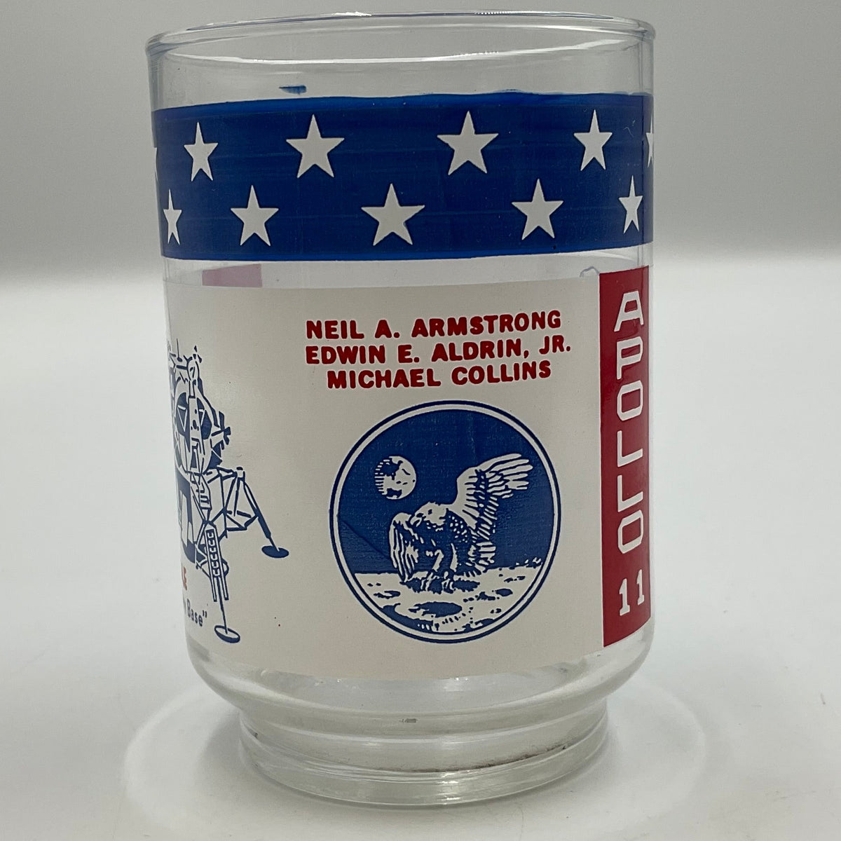 Vintage 1969 Apollo 11 Man on the Moon Libbey Glass Tumbler NASA Collectible USA