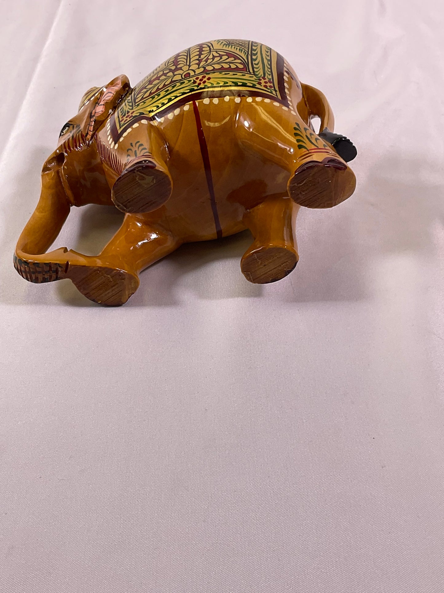 Hand Made & Painted Tan Brown Elephant Figurine