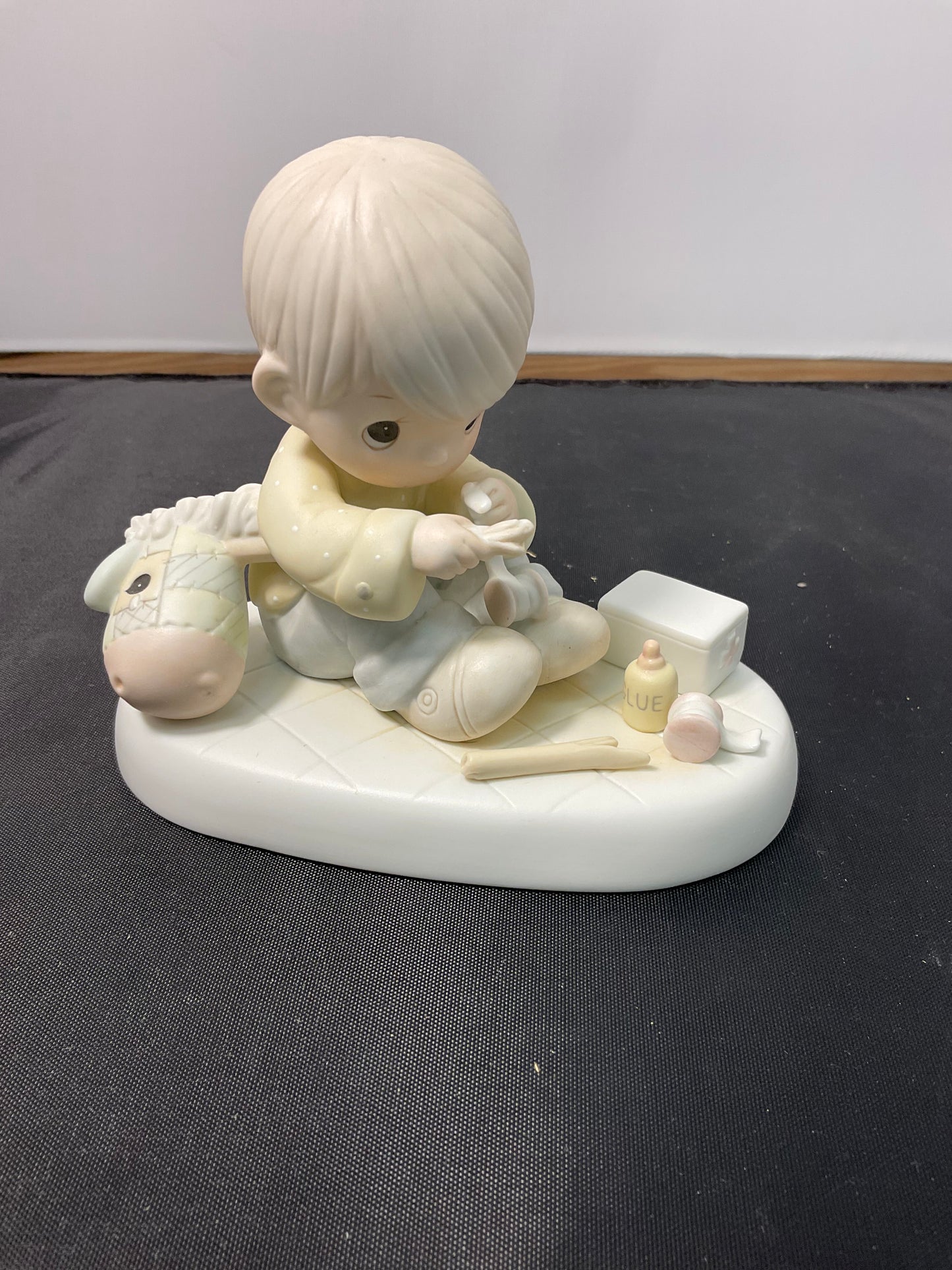 Precious Moments Vintage 1987 Love Is The Glue That Mends Hand Painted Porcelain Collectible Figurine
