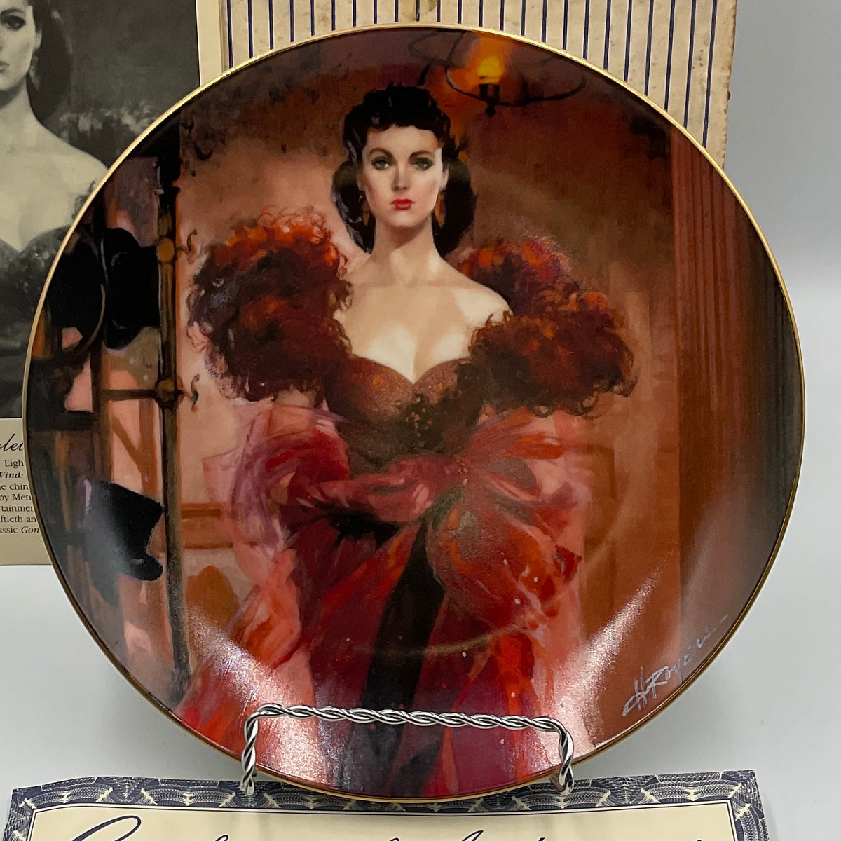 W. L. George Bradford Exchange Limited Edition Plate Gone with Wind Scarlett’s Resolve