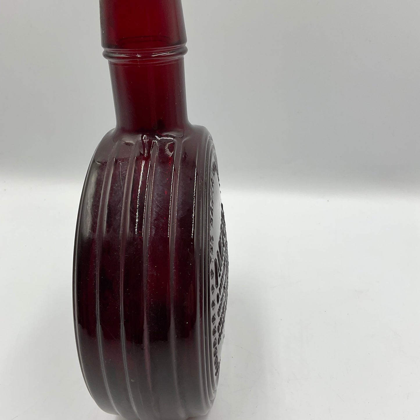 Vintage Wheaton Ruby Red Glass Bottle