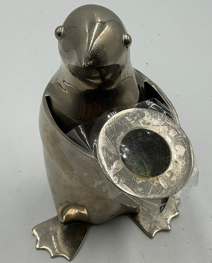 Restoration Hardware (Silver)-Plated Penguin Candle Holder