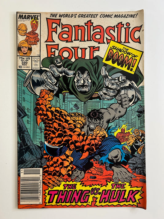 Fantastic Four #320 Shadow of DOOM Doctor Doom Hulk Thing Vintage 1988 Marvel Comic Book