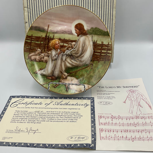 W.L. George Fine China The Lord’s My Shepard Cicely Mary Barker COA Original Box