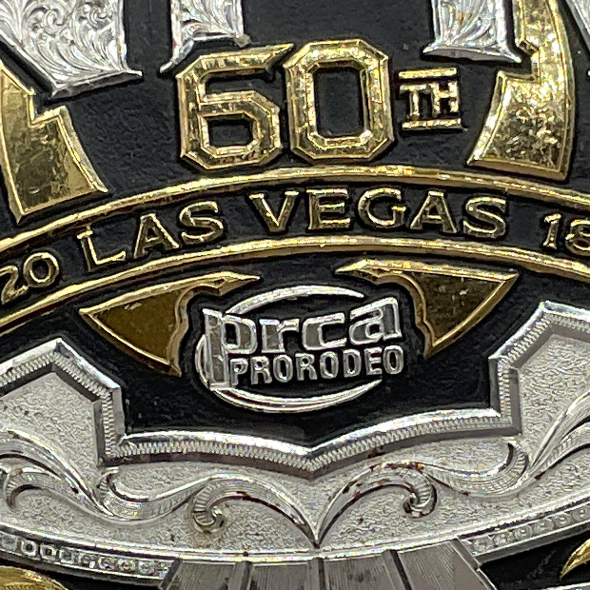 Wrangler Belt Buckle NFR 60th Anniversary Montana Silversmith Las Vegas
