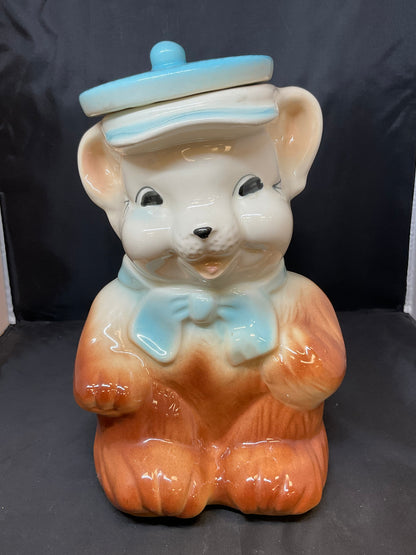 Vintage American Bisque Bear Cookie Jar