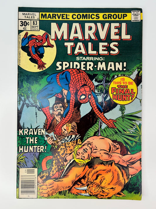 Marvel Tales Spider-Man #83 The Final Hunt Kraven The Hunter Vintage 1977 Marvel Group Comic Book
