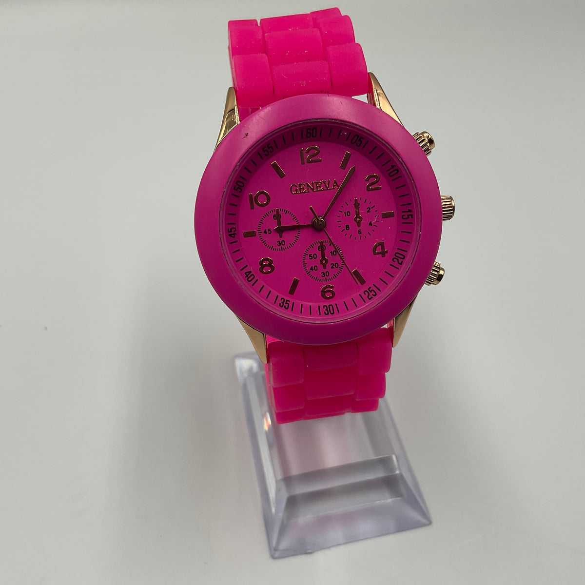 Geneva Quartz Jelly Wristwatch Pink
