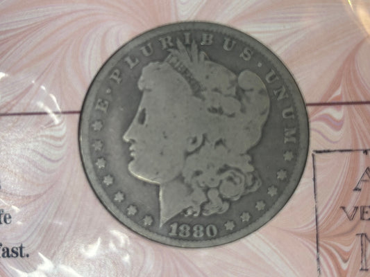 Morgan Silver Dollar Collection 1880 Philadelphia Mint with COA OGP