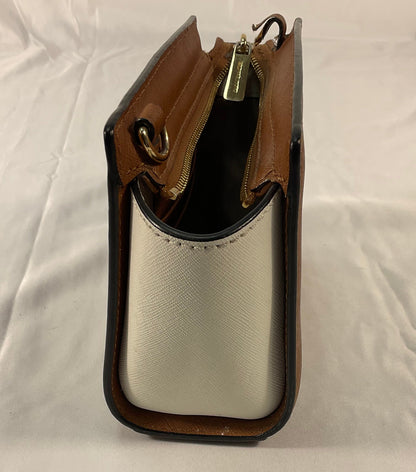 Michael Kors Brown Leather Small Selma Crossbody Bag Missing Strap Clasp Broken