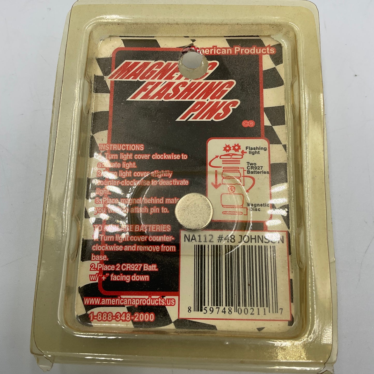 NASCAR Magnetic Flashing Pin#48 Jimmie Johnson